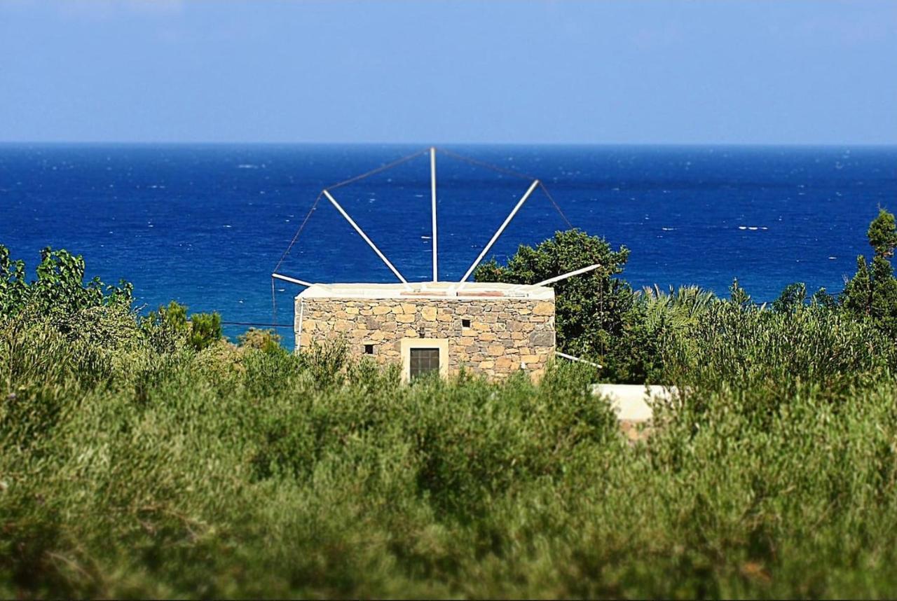 Authentic Cretan Stone Windmill Villa Sitia  Exterior foto